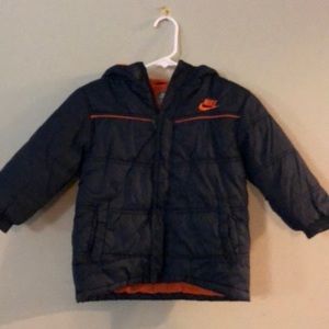 Navy blue Nike winter coat